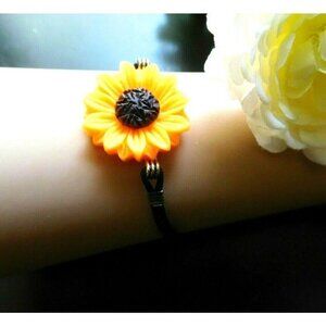 2 SUNFLOWER FLOWER NEW Bracelet  Gift Love Daisy Women Gift Love Summer Floral